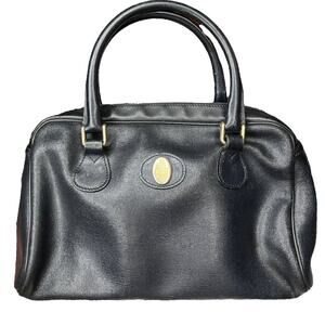 Vintage Mark Cross Navy Blue/Black Satchel